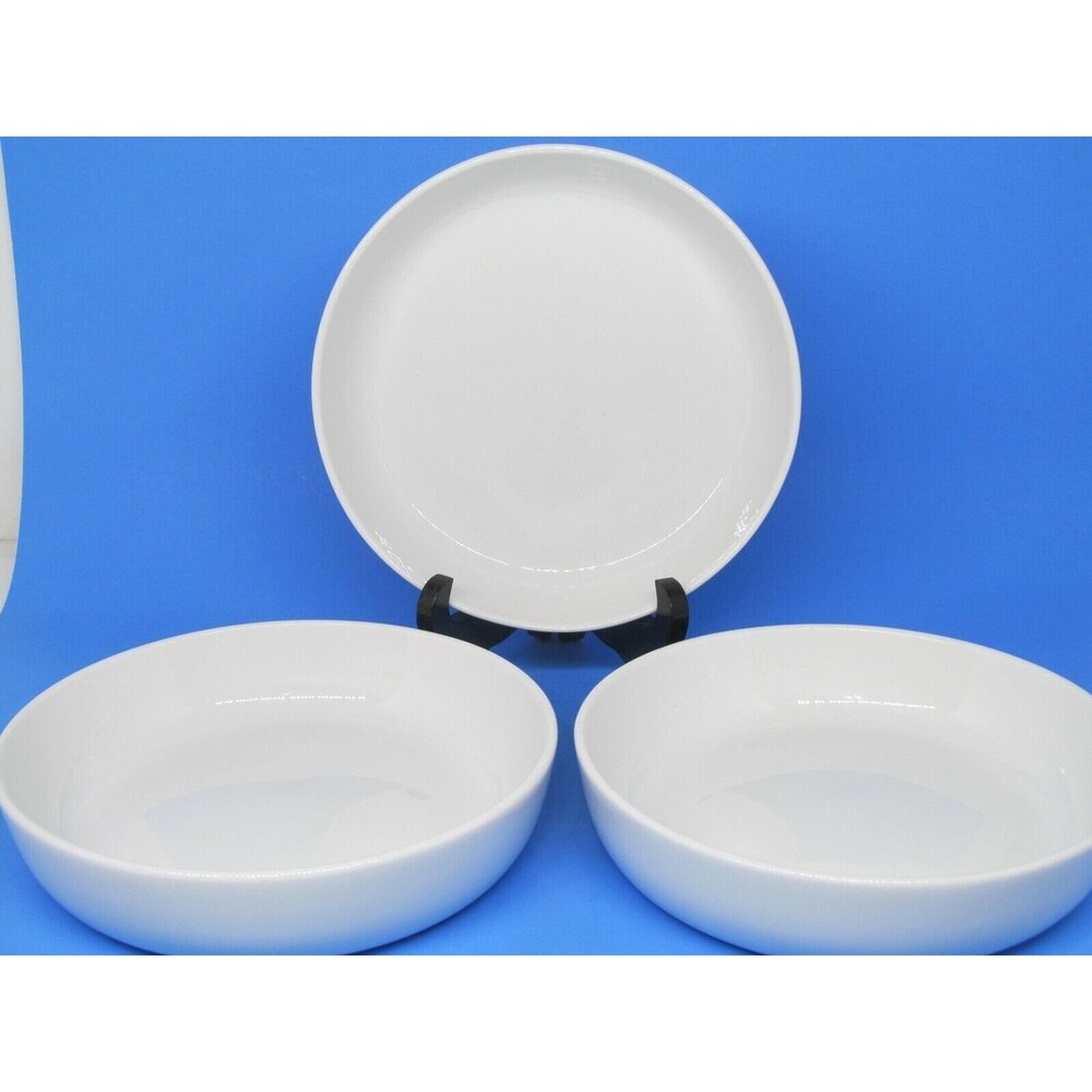 Mikasa Urban Chic White 7.75" Coupe Soup Bowls Set of 3
